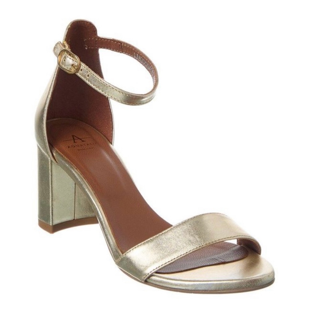 Aquatalia Women's Shanna Metallic Platino Sandals
